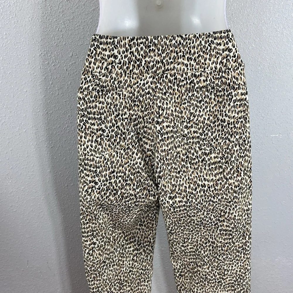 J. McLaughlin Masie leopard print pull on stretch pants